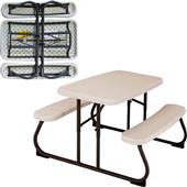 Kid's Folding Picnic Table Seats 4 People